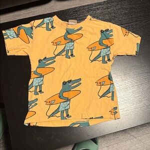 Zara Orange Graphic T-Shirt